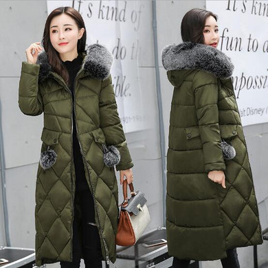 Russian Thickening Long Jacket Women Outwear Coat 2017 New Hooded Warm Female Winter Coat Loose Big Fur collarWomen Parkas