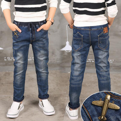 New Jeans Boy's , Children wear fashionable style Spring Fall Children's Denim Trousers , boys jeans, boy leather jeans . 17110