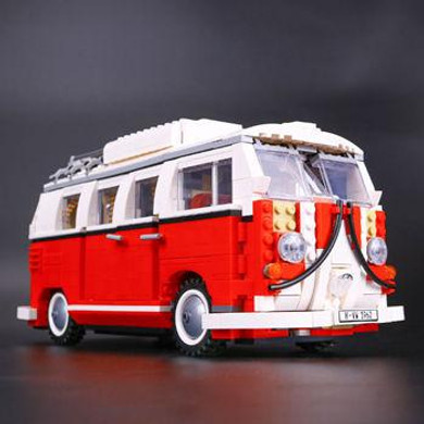 New LEPIN 21001 1354Pcs Creator Volkswagen T1 Camper Van Model Building Kits Bricks Toys Compatible 10220 Gifts