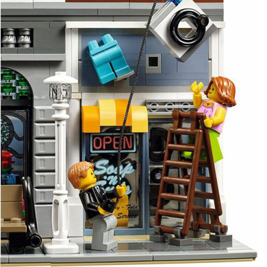 New Lepin 15001 2418Pcs Brick Bank Model Building Kids Blocks Bricks Toy Compatible legoed With 10251 Gift