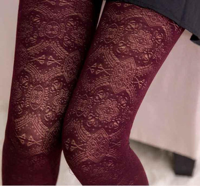 New Lace Leggings For Women Winter Velvet Warm Leggings Black Plus Cashmere Thick Warm Autumn Slim Legging Elastic High Quality