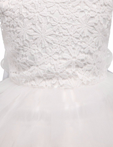 New Lace Flower Princess Girl Tutu Dress for First Holy Communion Wedding Pageant Party Formal Gown Children Prom Dresses