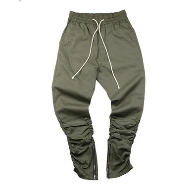 new khaki army Pants Casual Skinny Zipper botton Sweatpants Solid Hip Hop high street Trousers  Pants Men Joggers Slimming pants