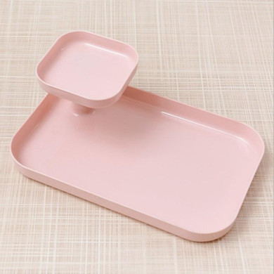Removable 2 Layers Plastic Desktop Storage Box Stationery Bonsai Cosmetics Rack Holder Decoration Home Office Storage Organizer