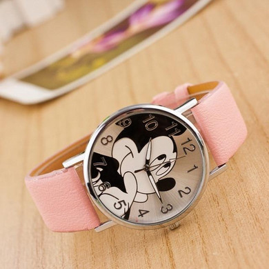 relogio Fashion Mickey Mouse watch women Leather quartz wristwatch kids Children watches Boy Girl Favorite gift dropshipping