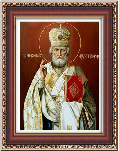 Religion Icon of Leader Diamond Embroidery Diamond Mosaic Russia Human Virgin and Child Round Rhinestones Diamond Painting