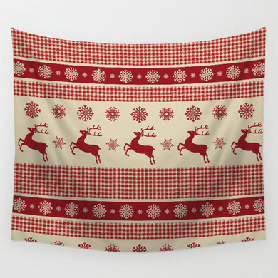 Reindeer Pattern Tapestry