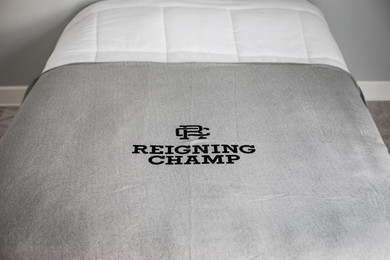 Reigning Champ Logo Stadium Blanket - Heather Grey/Midweight Terry