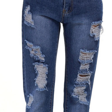 Fashion Harem Denim Pants women Ripped Holes Female Jeans 2017 S~5XL Oversized Vaqueros with Pockets Jean Trousers New Pantalon