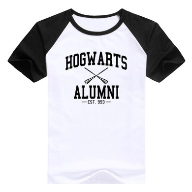 fashion Harajuku casual women tops tees lady's hogwarts alumni tumblr t shirt summer tops cotton female t-shirt