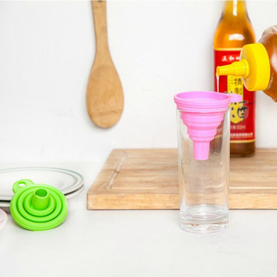 Silicone Gel Practical Collapsible Foldable Funnel Hopper Kitchen Tool kitchen gadgets cozinha criativa #TX