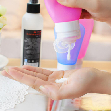 Silicone 89ml Shampoo Shower Gel Lotion Sub-bottling Tube Squeeze Tool Travel Bottles #72207