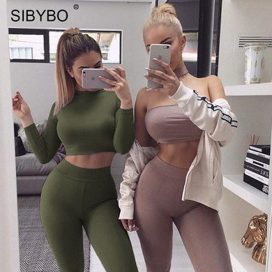 SIBYBO Winter Two Pieces Bodycon Jumpsuits For Women Overalls Long Sleeve Bodysuit Sexy Club Elegant Party Rompers And Jumpsuits SIBYBO Winter Two Pieces Bodycon Jumpsuits For Women Overalls Long Sleeve Bodysuit Sexy Club Elegant Party Rompers And Jumpsuits