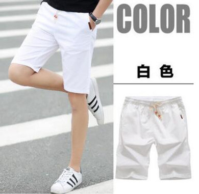 shorts men 2017 Summer men beach Cotton shorts leisure slim thin five shorts homme Men