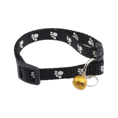 New Pet Adjustable cachorro Dog Nylon Footprints Collar Dog Puppy Pet Collars With Bells Levert Dropship dig6227