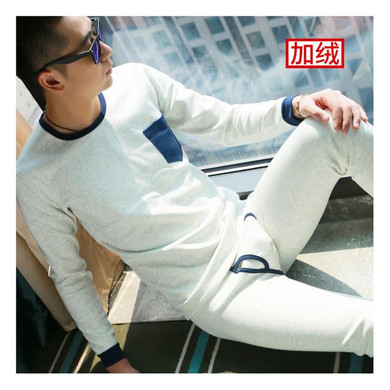 New mens Warm cotton underwear Thermal Underwear Add wool Long Johns Thermal Underwear Sets Thick For autumn and winter - 5Color