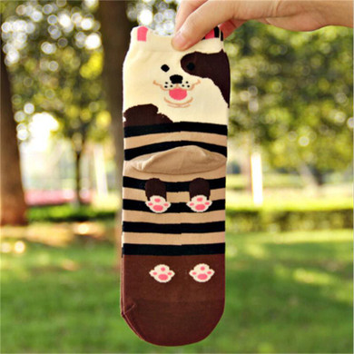 High quality women's lovely cartoon socks autumn-winter funny animal socks fashion ladies and women Cute cotton dog sock