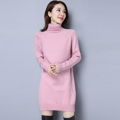 High Quality Women Sweater New Turtleneck Pullover Winter Tops Solid Cashmere Sweater Autumn Female Pullovers Wool Long Sweaters