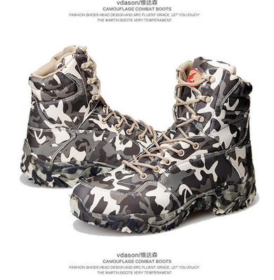 High quality winter Camouflage shoes Men army Boots Commando Combat Boots Tactical Camouflage Boots Waterproof Shoes