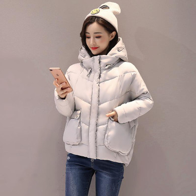 fitaylor hooded black cotton winter jacket women 2017 loose thick casual coats mujer plus size short parka femme