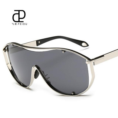 FEIDU 2016 Fashion Integrated Goggle Sunglasses Men Women Metal Coating Mirror Sun Glasses For Women Driving Oculos De Sol