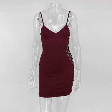 Feditch 2017 New Women Dress Sexy Straps Side Lace Up Dress Women Clubwear Bandage Party Dresses Hollow Out clothes Feditch 2017 New Women Dress Sexy Straps Side Lace Up Dress Women Clubwear Bandage Party Dresses Hollow Out clothes