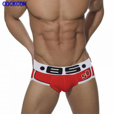 COCKCON 2017 Low Waist Sexy Men Underwear Male Briefs Gay Penis Pouch Cotton Sleepwear Mens Brief Underwear Man Shorts H39