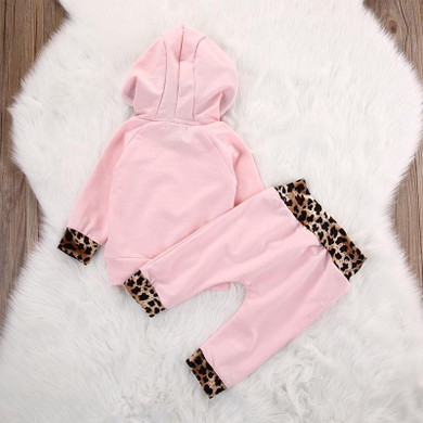 Coat Top Hoodies Pants 2pcs Girl Clothing Outfits Set Newborn Toddler Baby Girls Clothes Set Hoodie Cotton