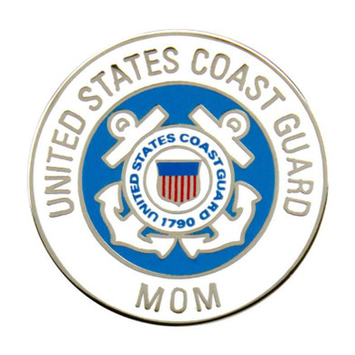 Coast Guard Mom with Crest 7/8" Lapel Pin