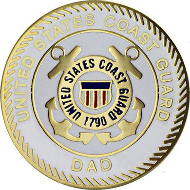 Coast Guard Dad with Crest 7/8" Lapel Pin