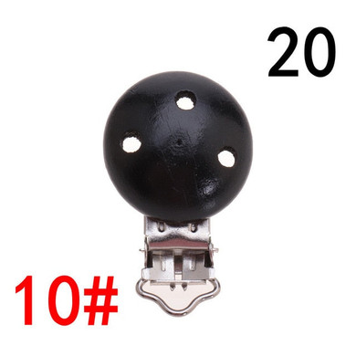 Fkisbox 20pc Baby Pacifier Clips Wood Metal Infant Soother Clasps Holders Accessories Diy  Porta Chupetes Bebe Chupete Clip