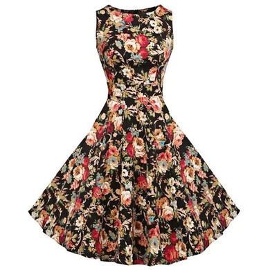 Gamiss 2016 Summer Vestido De Festa Women Retro Dresses Floral Print Vintage Dress Plus Size Maxi Boho Feminino Vestidos Dress