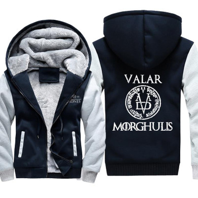 Game Of and Thrones Fashion Casual Hoodie VALAR MORGHULIS Mysterious Zipper Thicken Jacket 2017 Spring Winter Fleece Sweatshirts