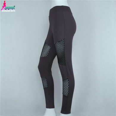 Gagaopt 2017 Women Leggings Gray Print Fashion Mesh Patchwork Elastic Skinny Fitness Leggings Sexy Nightclub Wear