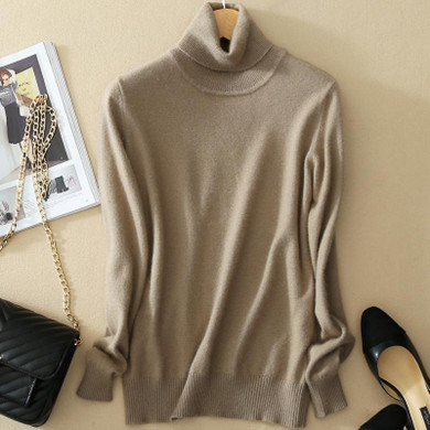 GABERLY Women Soft Cashmere Elastic Sweaters and Pullovers Autumn Winter Sweater Turtleneck Female Wool Knitted Brand Pullover