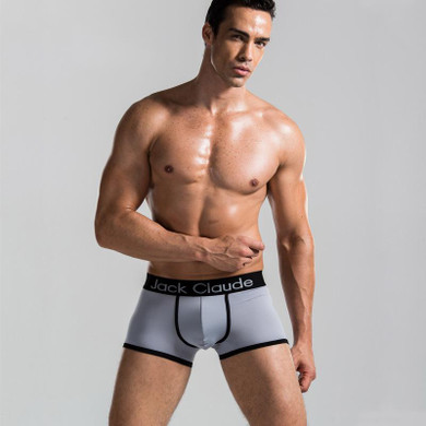 Underwear Men Boxer Solid Patchwork Gay Mens Underwear Boxers Bodysuit Boxer Shorts Cueca boxer Homme Pull in underwear