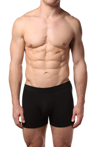 Undergear Black Padded-Butt Boxer Brief