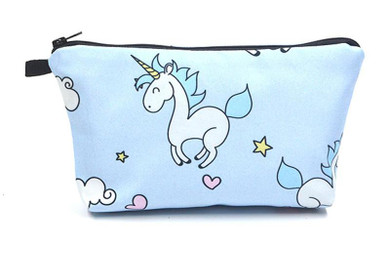 Under Nineteen 2017 Travel Makeup Bags 3D Printing Unicorn Makeup Bags Cute Cartoon kawaii Cosmetic Makeup Bag Girls Gift