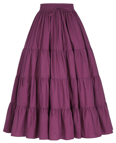 Tutu Skirt Silps Swing Rockabilly Petticoat Wide Hem Cotton Maxi Skirt Long Retro Skirt Petticoat Underskirt for Wedding Bridal