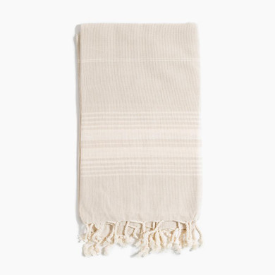 Turkish Pestemal Towel in Stone