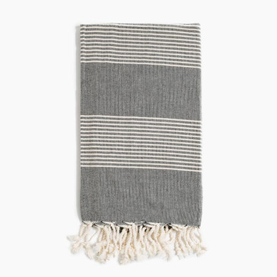 Turkish Pestemal Towel in Black