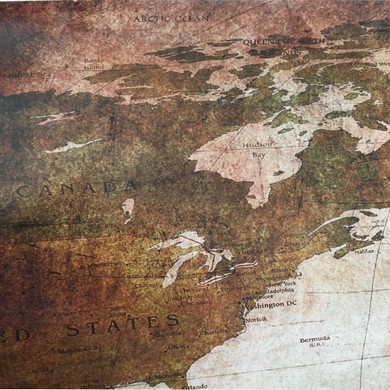 Vintage World Map 3 Panel Canvas Painting Oil Painting Print On Canvas Home Decor Art Wall Print Picture Living Room Unframed