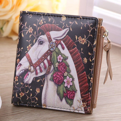 Vintage Marilyn Monroe Purses Cat Print Women Wallets Brand Female Cartoon Wallet Zebra Carteira Feminina Clutch