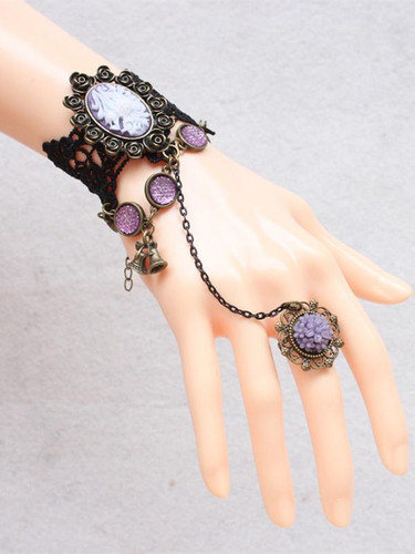 Vintage Lace With Ring Bracelet Accessories