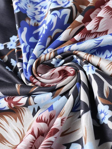 Vintage Floral-Printed Bohemia Skirt Bottoms
