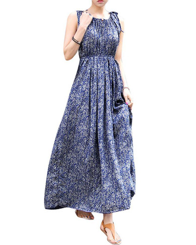 Vintage Floral Women Summer Boho Long Maxi Long Maxi Beach Sundress Dress Vestidos Plus Size