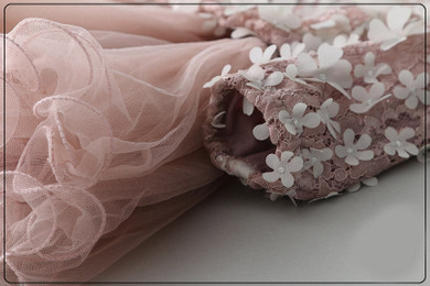 High quality Spring Girls petal Dress Baby Girls Princess long sleeve tutu clothing 2-7y toddler girls Clothes summer