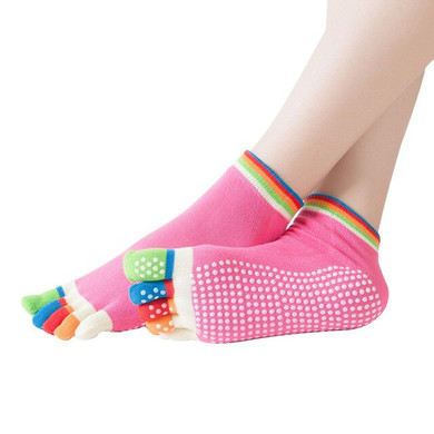 Color Five-Finger Yoga Non-Slip Socks