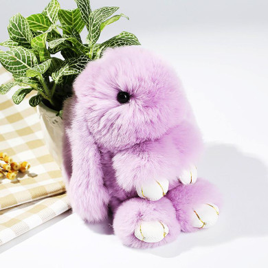 Soft 14cm Rex Rabbit Furs Keychain Pendant Bag Car Charm Tag Cute Mini Rabbit Toy Doll Real Fur Animal Keychains ws