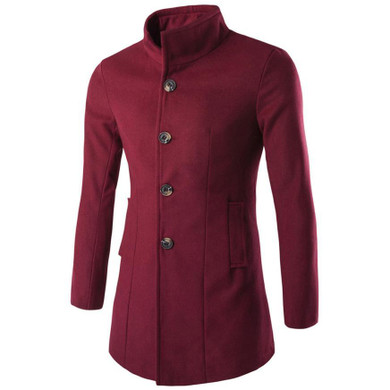 snowshine4 #4022 Winter Mens Fashion Trench Coat Warm Thicken Jacket Peacoat Long Overcoat
